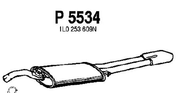 FENNO Глушитель выхлопных газов конечный P5534