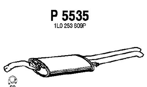 FENNO Izplūdes gāzu trokšņa slāpētājs (pēdējais) P5535