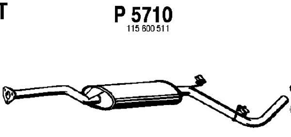 FENNO Vidējais izpl. gāzu trokšņa slāpētājs P5710