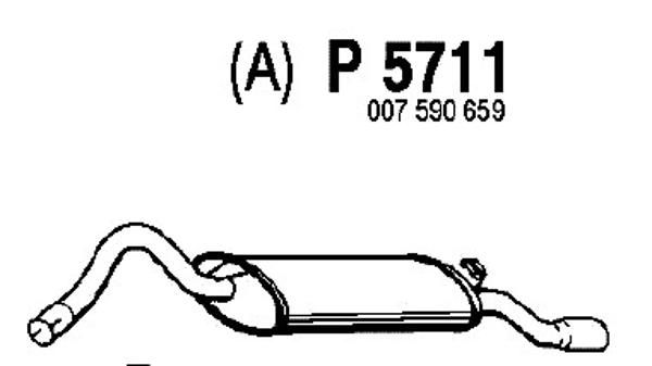 FENNO Izplūdes gāzu trokšņa slāpētājs (pēdējais) P5711