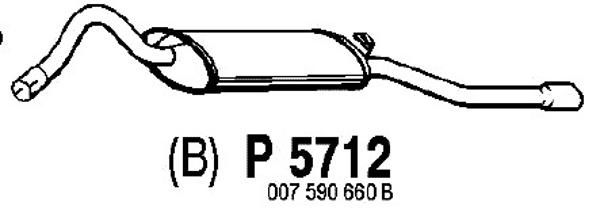 FENNO Izplūdes gāzu trokšņa slāpētājs (pēdējais) P5712