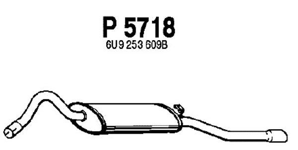 FENNO Глушитель выхлопных газов конечный P5718