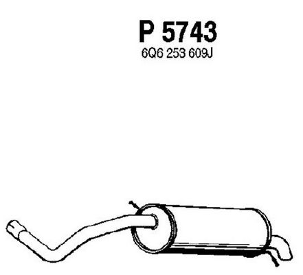 FENNO Izplūdes gāzu trokšņa slāpētājs (pēdējais) P5743
