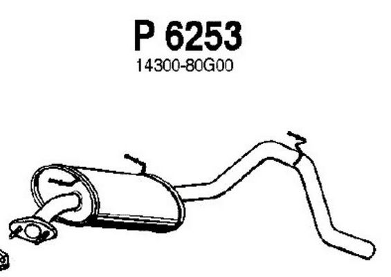 FENNO Izplūdes gāzu trokšņa slāpētājs (pēdējais) P6253