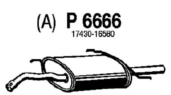 FENNO Izplūdes gāzu trokšņa slāpētājs (pēdējais) P6666