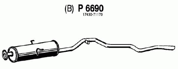 FENNO Глушитель выхлопных газов конечный P6690