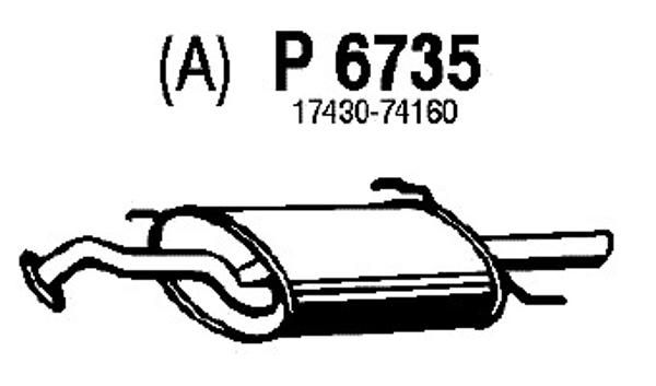 FENNO Глушитель выхлопных газов конечный P6735