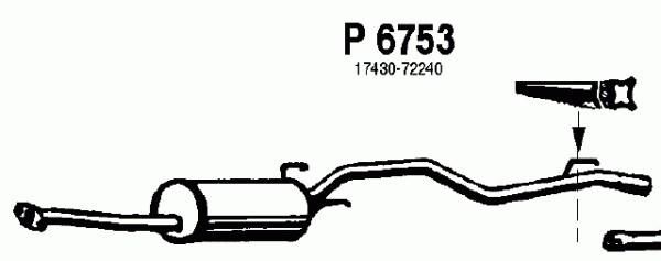 FENNO Средний глушитель выхлопных газов P6753