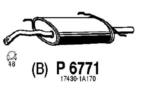 FENNO Izplūdes gāzu trokšņa slāpētājs (pēdējais) P6771
