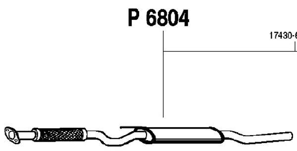 FENNO Средний глушитель выхлопных газов P6804