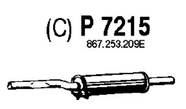 FENNO Средний глушитель выхлопных газов P7215
