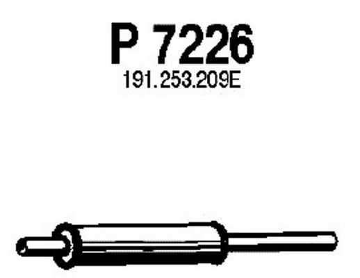 FENNO Средний глушитель выхлопных газов P7226