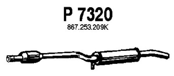 FENNO Средний глушитель выхлопных газов P7320
