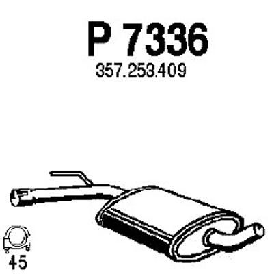 FENNO Средний глушитель выхлопных газов P7336