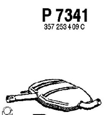FENNO Средний глушитель выхлопных газов P7341