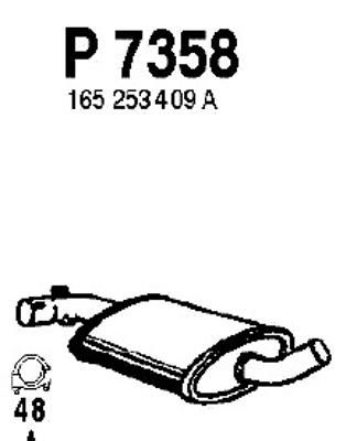 FENNO Средний глушитель выхлопных газов P7358