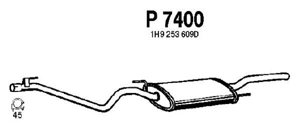 FENNO Izplūdes gāzu trokšņa slāpētājs (pēdējais) P7400