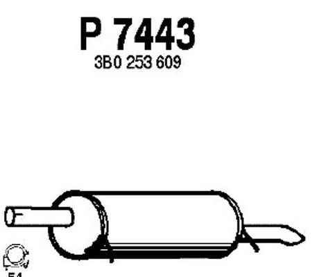 FENNO Izplūdes gāzu trokšņa slāpētājs (pēdējais) P7443