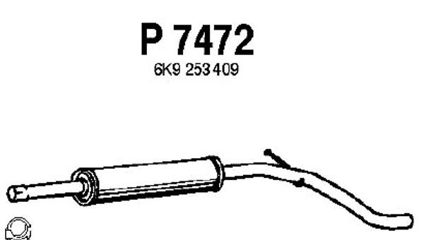 FENNO Средний глушитель выхлопных газов P7472