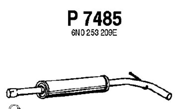 FENNO Vidējais izpl. gāzu trokšņa slāpētājs P7485
