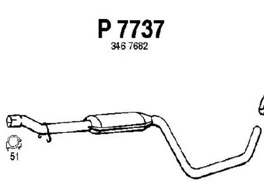 FENNO Средний глушитель выхлопных газов P7737