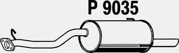 FENNO Izplūdes gāzu trokšņa slāpētājs (pēdējais) P9035