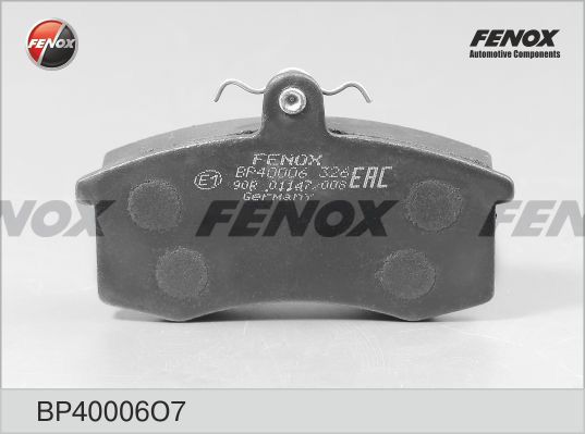 FENOX Bremžu uzliku kompl., Disku bremzes BP40006O7