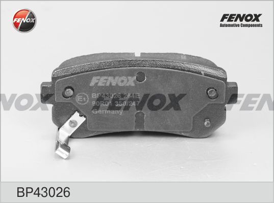 FENOX Комплект тормозных колодок, дисковый тормоз BP43026
