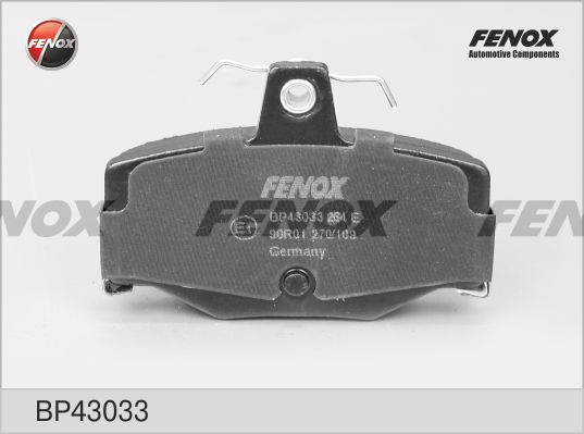 FENOX Комплект тормозных колодок, дисковый тормоз BP43033