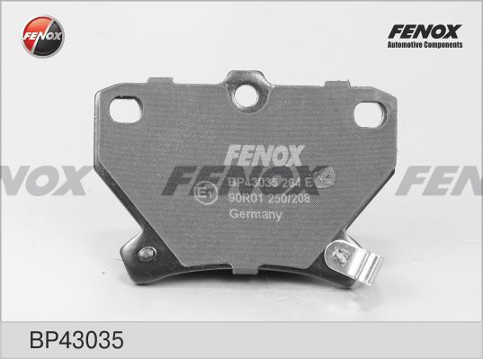 FENOX Комплект тормозных колодок, дисковый тормоз BP43035