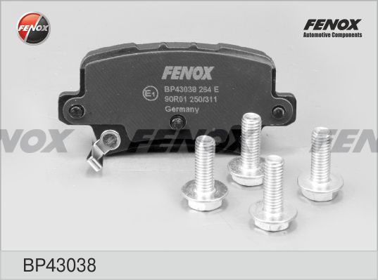 FENOX Комплект тормозных колодок, дисковый тормоз BP43038