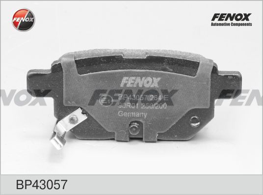 FENOX Комплект тормозных колодок, дисковый тормоз BP43057