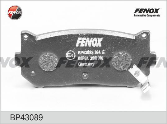 FENOX Комплект тормозных колодок, дисковый тормоз BP43089