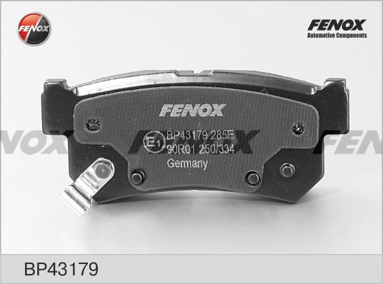 FENOX Комплект тормозных колодок, дисковый тормоз BP43179
