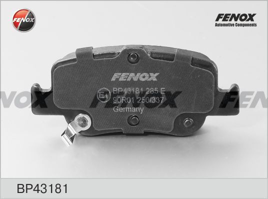 FENOX Комплект тормозных колодок, дисковый тормоз BP43181
