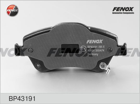 FENOX Комплект тормозных колодок, дисковый тормоз BP43191