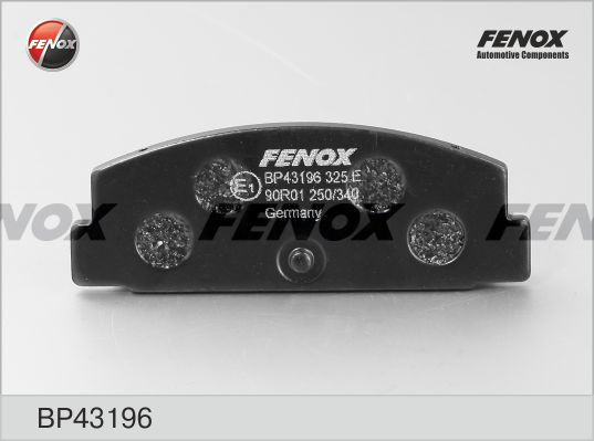 FENOX Комплект тормозных колодок, дисковый тормоз BP43196