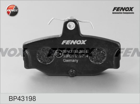 FENOX Комплект тормозных колодок, дисковый тормоз BP43198