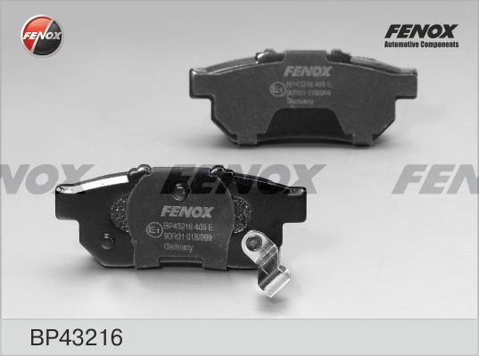 FENOX Bremžu uzliku kompl., Disku bremzes BP43216