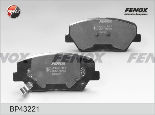 FENOX Комплект тормозных колодок, дисковый тормоз BP43221