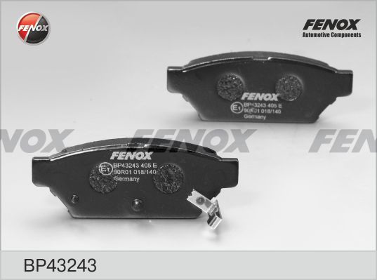 FENOX Комплект тормозных колодок, дисковый тормоз BP43243