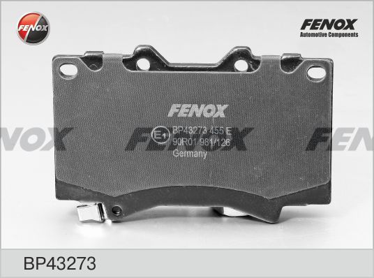 FENOX Комплект тормозных колодок, дисковый тормоз BP43273