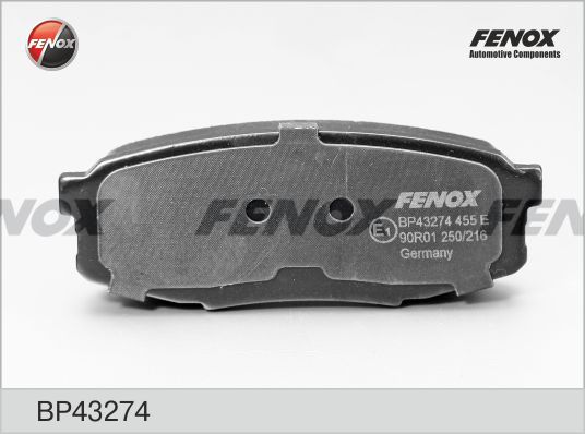 FENOX Комплект тормозных колодок, дисковый тормоз BP43274