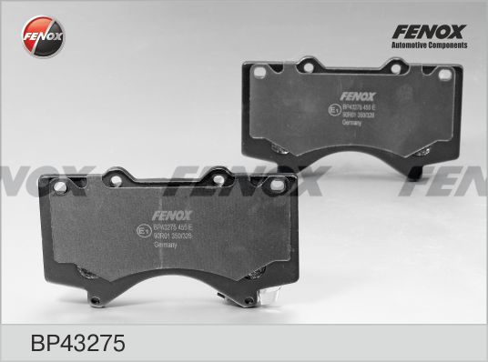 FENOX Комплект тормозных колодок, дисковый тормоз BP43275