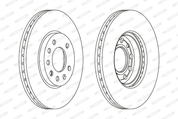 FERODO Тормозной диск DDF1042C