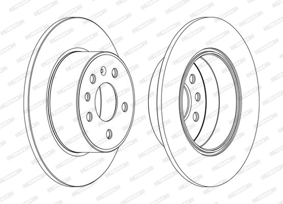 FERODO Тормозной диск DDF1083C