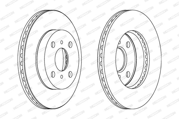 FERODO Тормозной диск DDF1084C