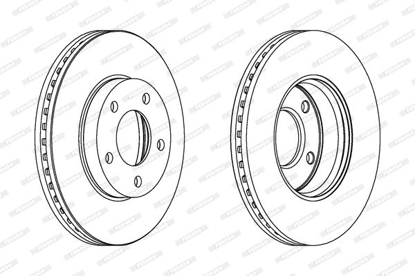 FERODO Тормозной диск DDF1209C