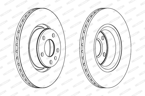 FERODO Тормозной диск DDF1291C