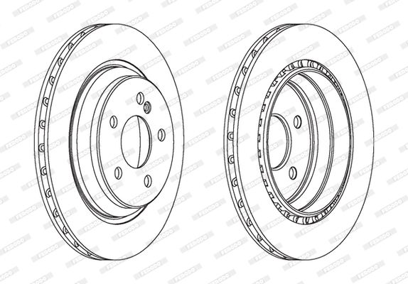 FERODO Тормозной диск DDF1457C